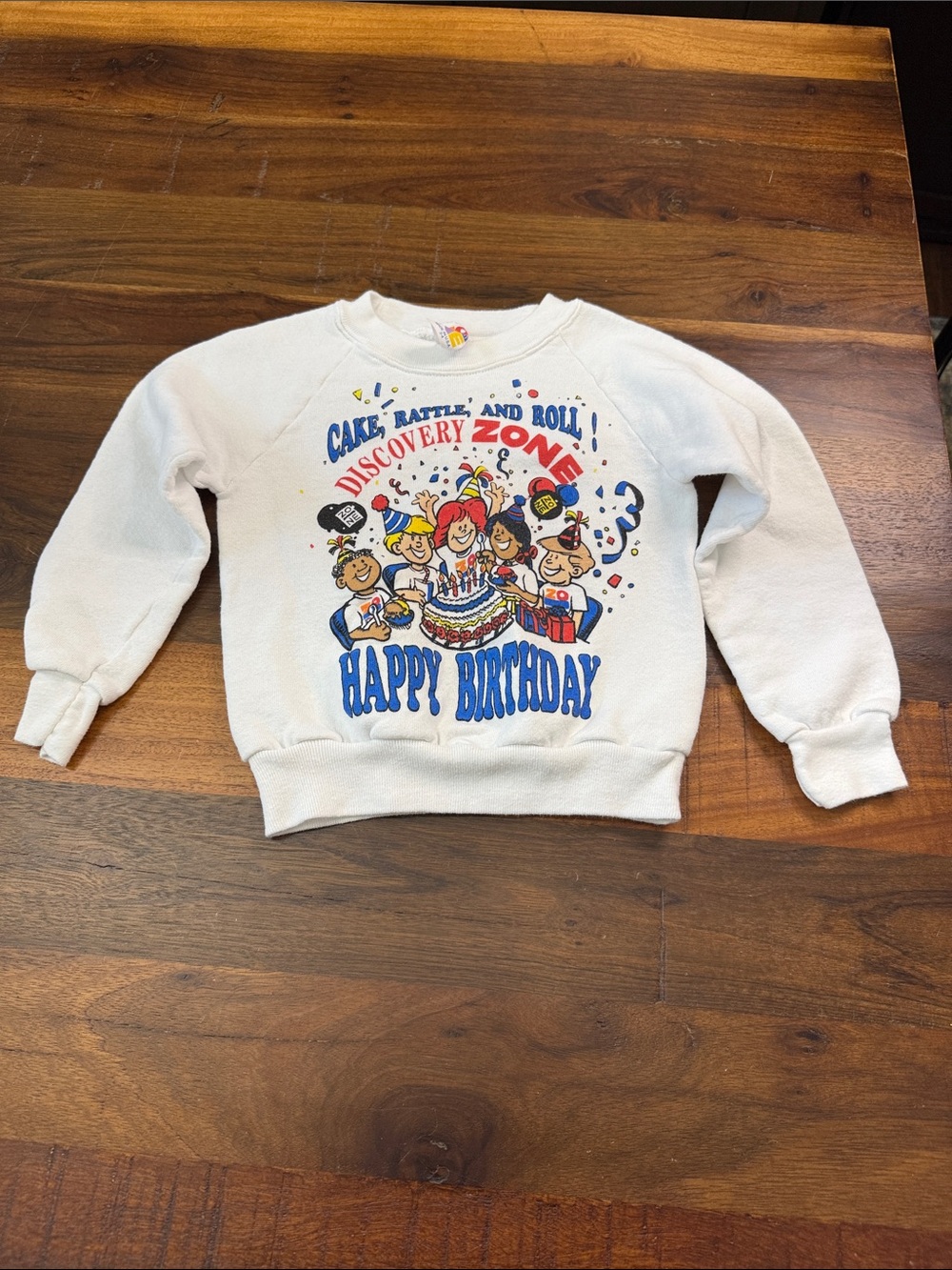 Vintage Discovery Zone Birthday sweatshirt, size 2-4 Toddler